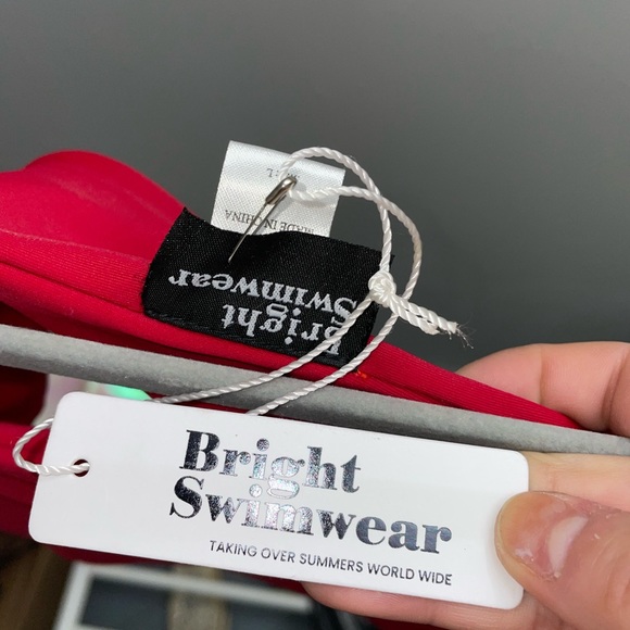 Bright swimwear berry red bikini top BRAND NEW! - Picture 2 of 2